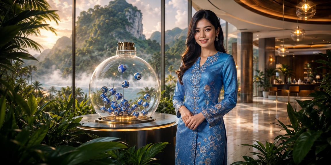 Pemenang loteri Malaysia berbaju kurung meraikan kemenangan dalam cabutan hadiah tempatan
