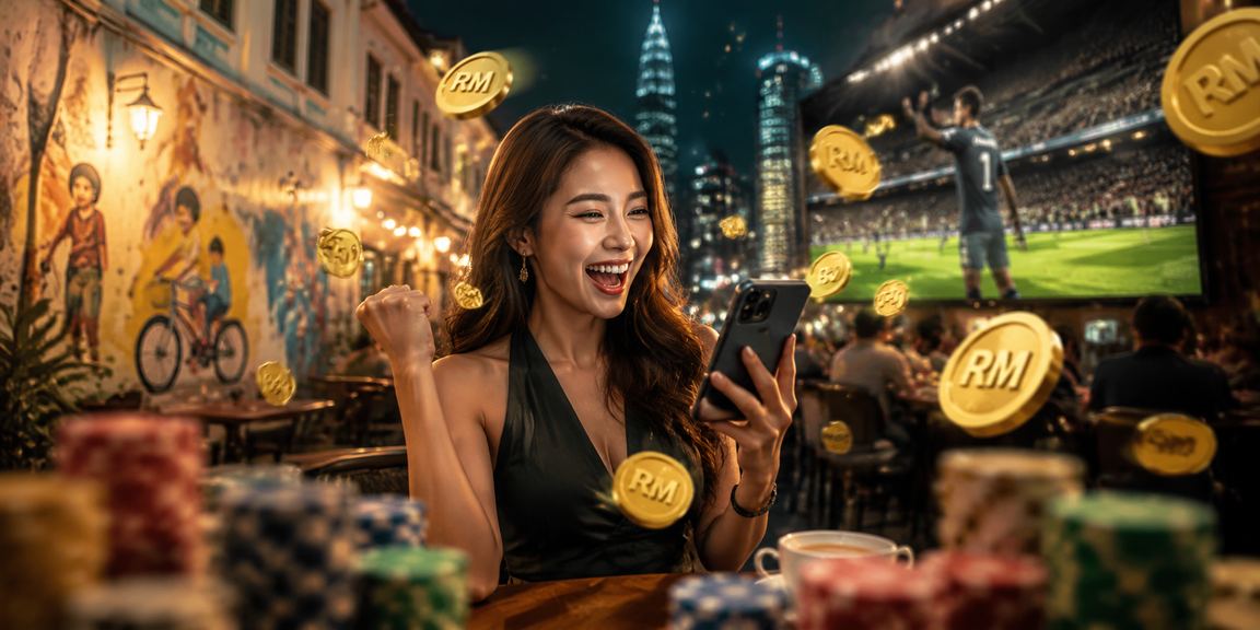 Pemain menggunakan platform sukan maya pada peranti mudah alih di Pulau Pinang